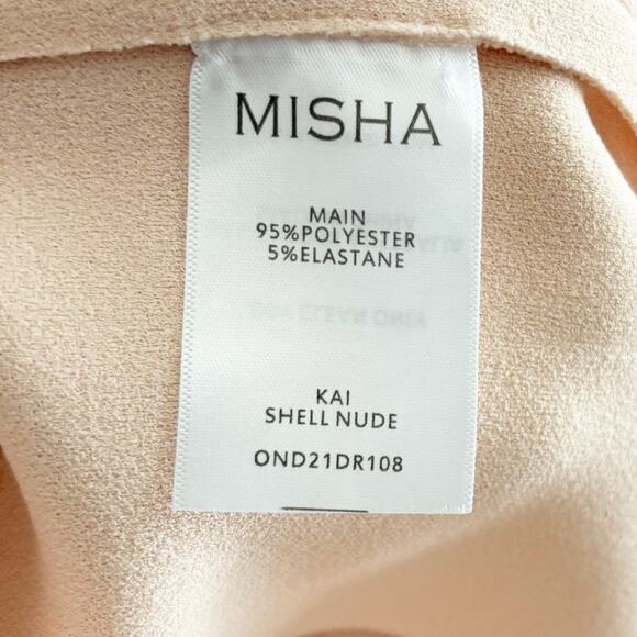 MISHA Kai Midi Dress NWT Pink Shell Nude Size 2 - Picture 8 of 8